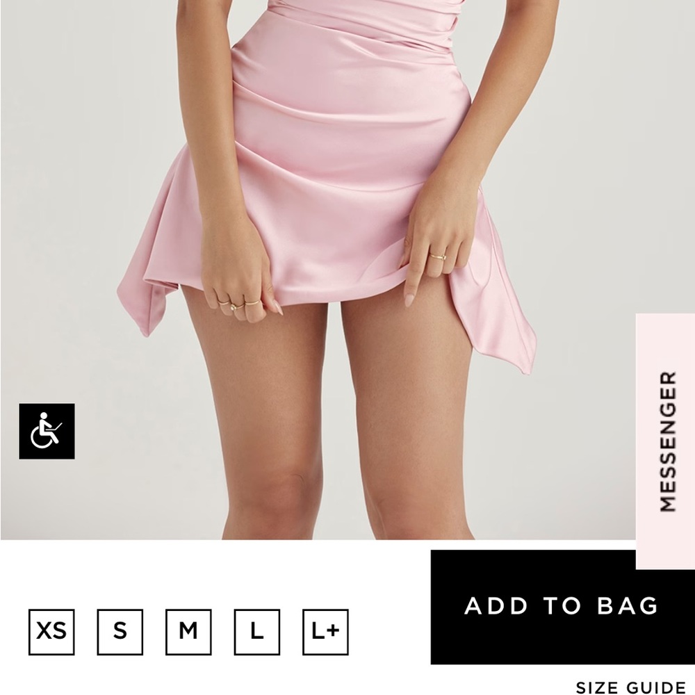 House of CB Pink HOCO short strapless dress.